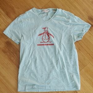 Light Blue T-Shirt with Penguin Logo